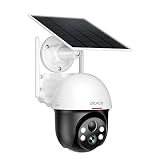 DEKCO 【New Version 5MP UHD Solar Security Camera Wireless Outdoor, Home Security System with Spotlights, Night Vision, Pan Tilt 360° View, 2-Way Audio, Human Detection, Connect to 2.4Ghz WiFi DC9P