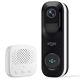 Dzees Doorbell Camera Wireless, 2K Video Doorbell Wireless, WiFi Doorbell with AI Analysis, Rechargeable Wireless Battery, IP65 Weatherproof, 2-Way Audio, 160º Wide-Angle, Anti Theft