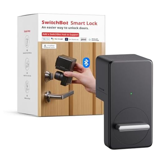 SwitchBot Smart Lock, Bluetooth Electronic Deadbolt Keyless Entry Door Lock for Front Door, Compatible with WiFi Bridge (Sold Separately), Fits Your Existing for Airbnbs Vacation Rentals