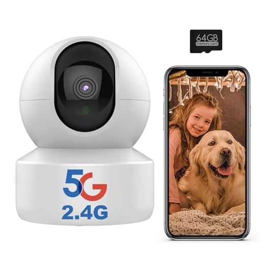 WiFi Camera Indoor Security Camera 2K 5GHz & 2.4GHz 360°Wireless WiFi Cameras for Baby/Elder/Dog/Pet Motion Detection, Audible Alarm, Easy Installation, Compatible with Alexa