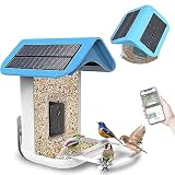 【Free AI】 Sainlogic Smart Bird Feeder with 1080P HD Camera, Camera Bird Feeder Identify Bird Species with 2 Solar Panels, Video Bird Feeder with WiFi & Motion Detection, Smart Bird Feeders as Gifts