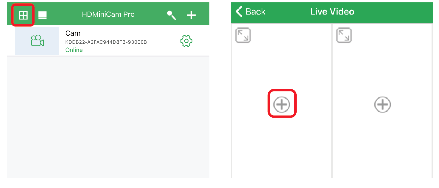 spy camera 4 Cameras On The App(View At the same time) setting