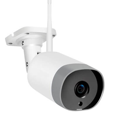 Outdoor Security Camera, 1080P Wi-Fi Surveillance Camera with IP66 Waterproof Metal housing, 50ft Night Vision, Motion Detection, Compatible with Alexa, 30 Days Cloud Trial, 128GB Local Storage