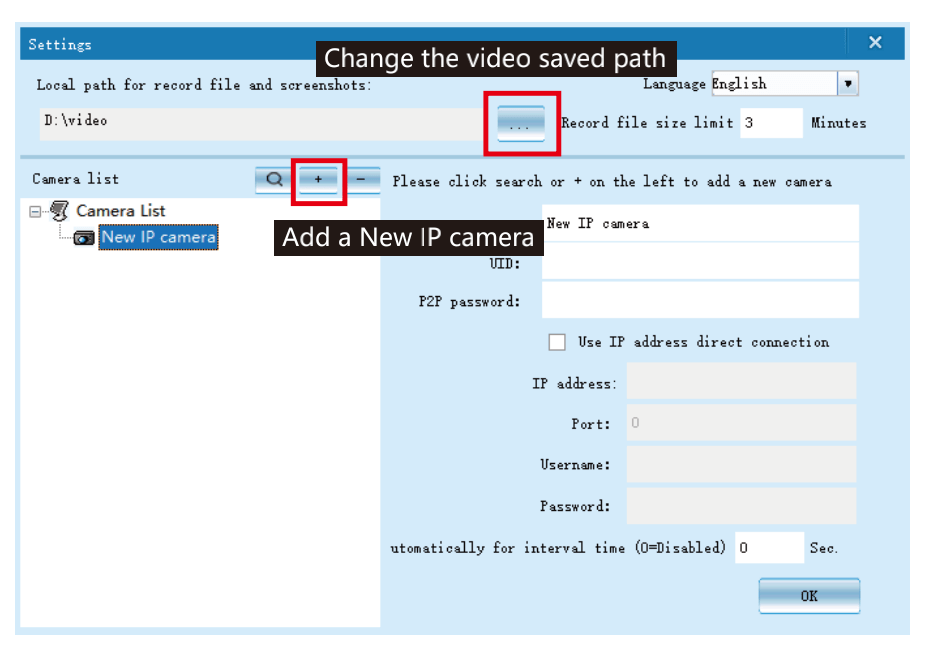 Add camera to software
