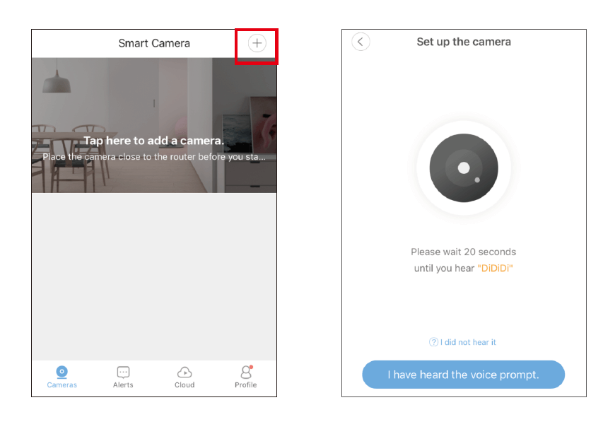 Adding Camera (Only Support 2.4G WiFi)