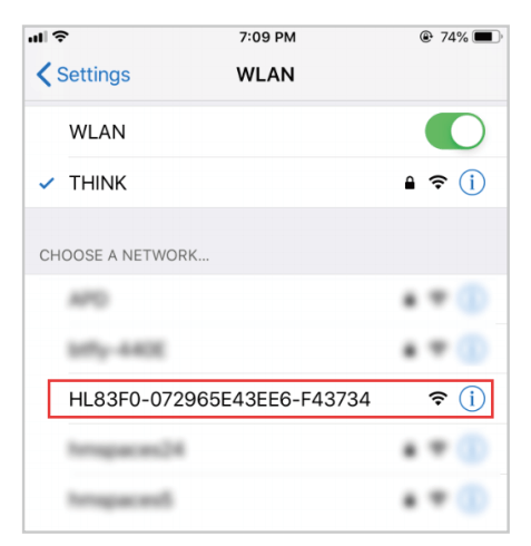 Go to phone WiFi settings