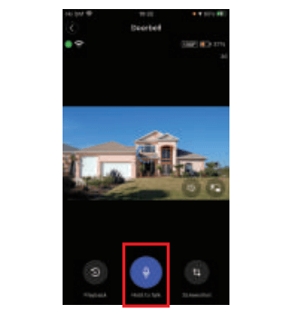 How can I talk to people through the doorbell?