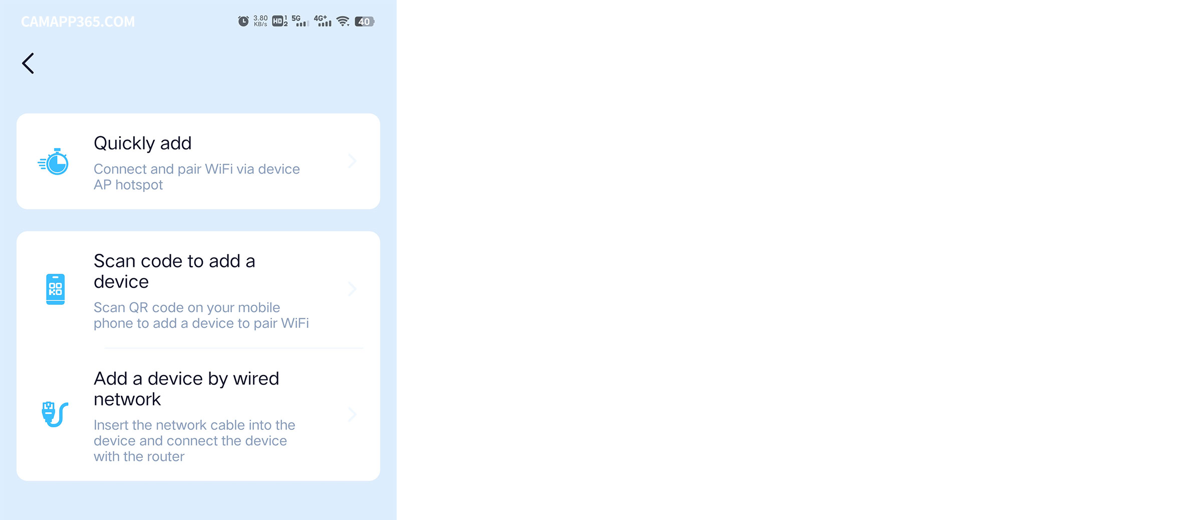 Select Connection Mode
