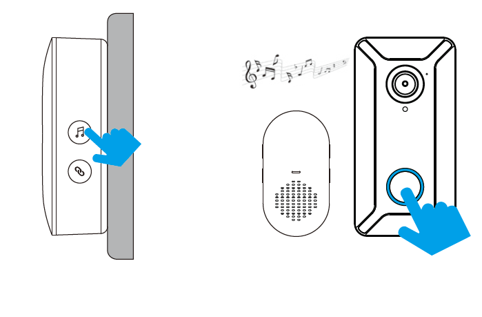 Set up your chime with the video doorbell.