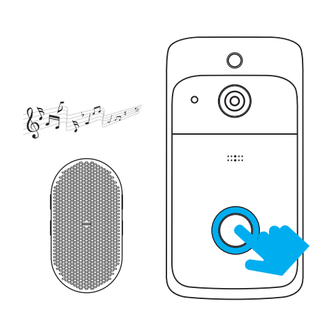 Set up your chime with the video doorbell.
