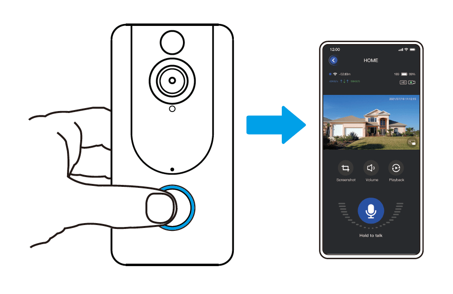 Set up your chime with the video doorbell. - Video Doorbell T7