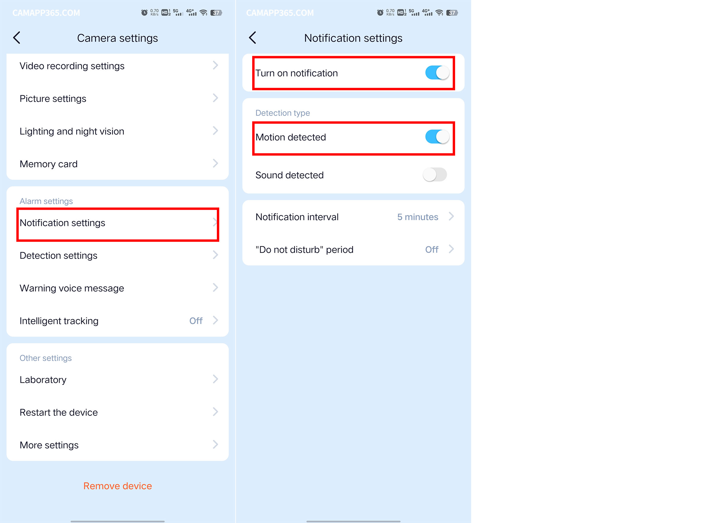 Setup Detection