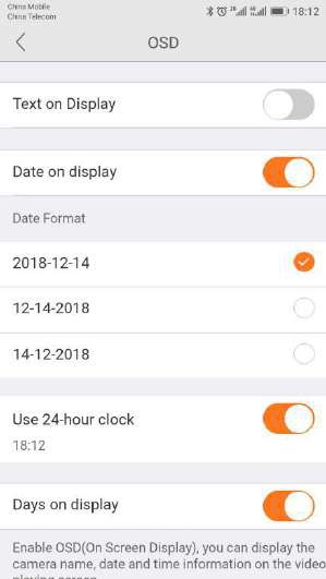 OSD (On Screen Display)