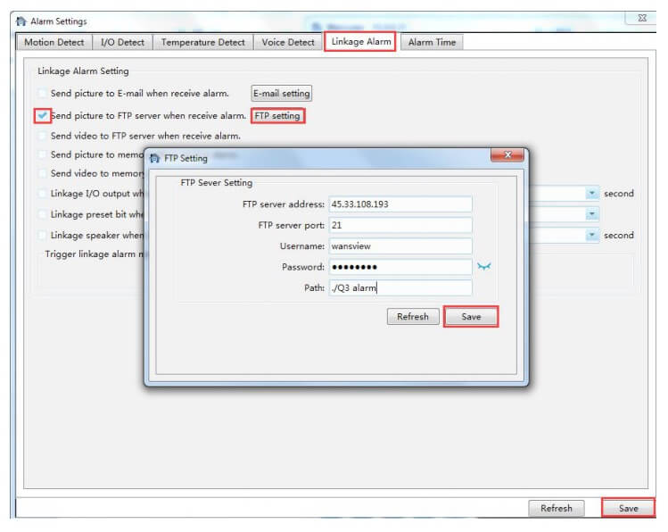 FTP Setting