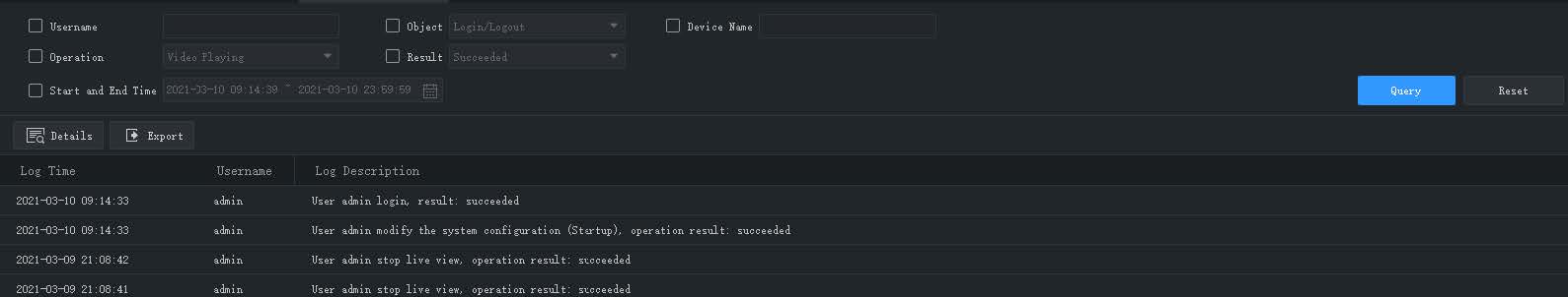 Operation Logs
