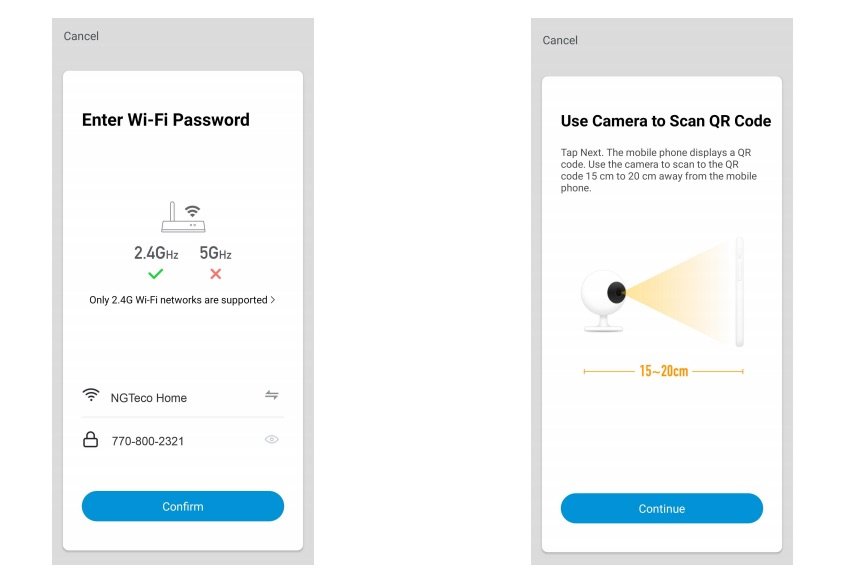 Add the Wi-Fi Details - NGTeco Camera