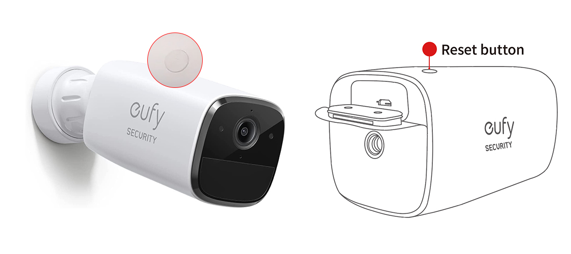SoloCam E20:E40 Reset button location