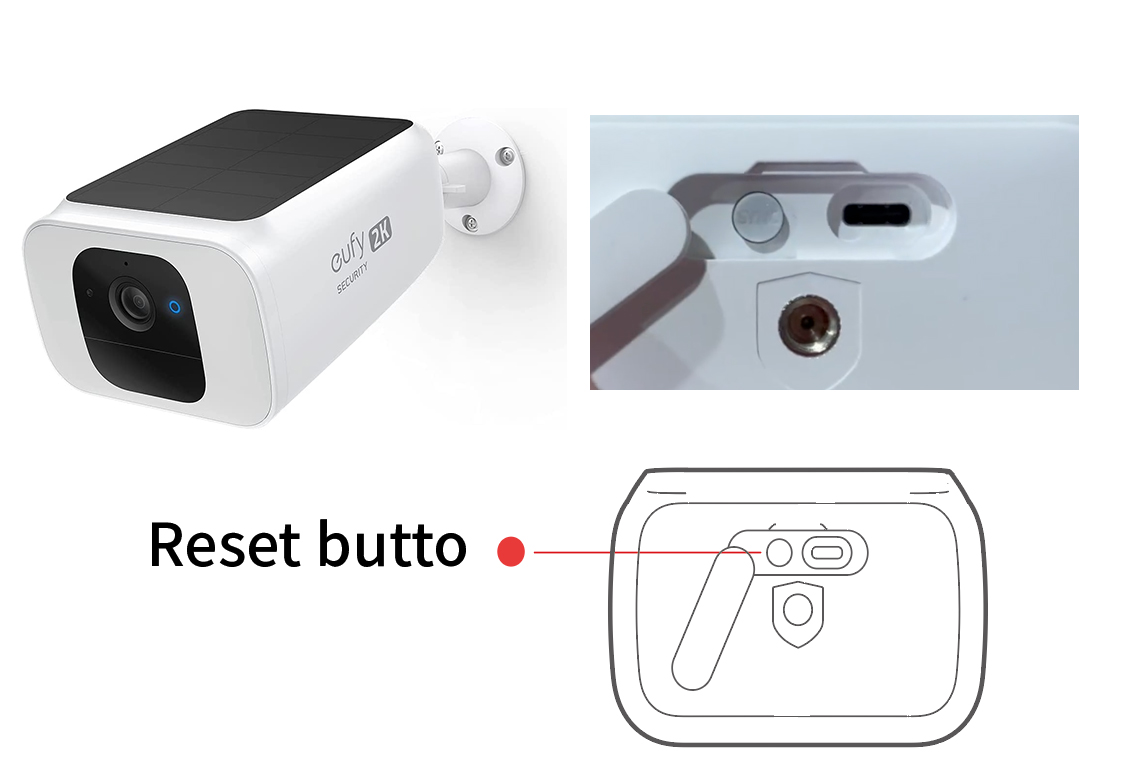 SoloCam S40 Reset button location