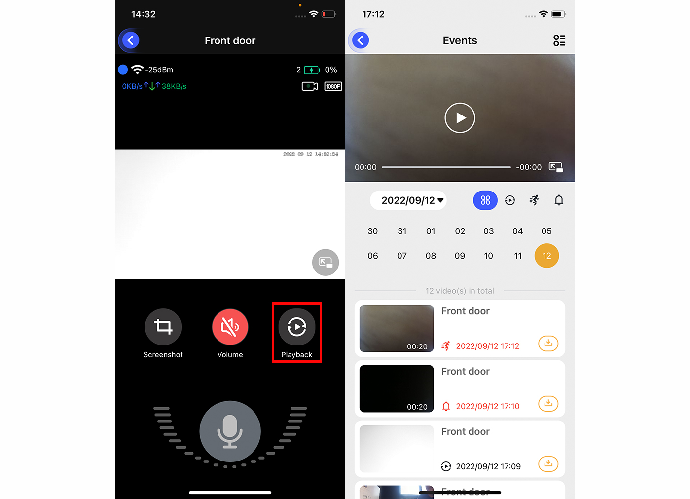 View Camera Recording