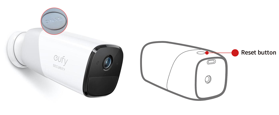 eufyCam 2 Pro Reset button location