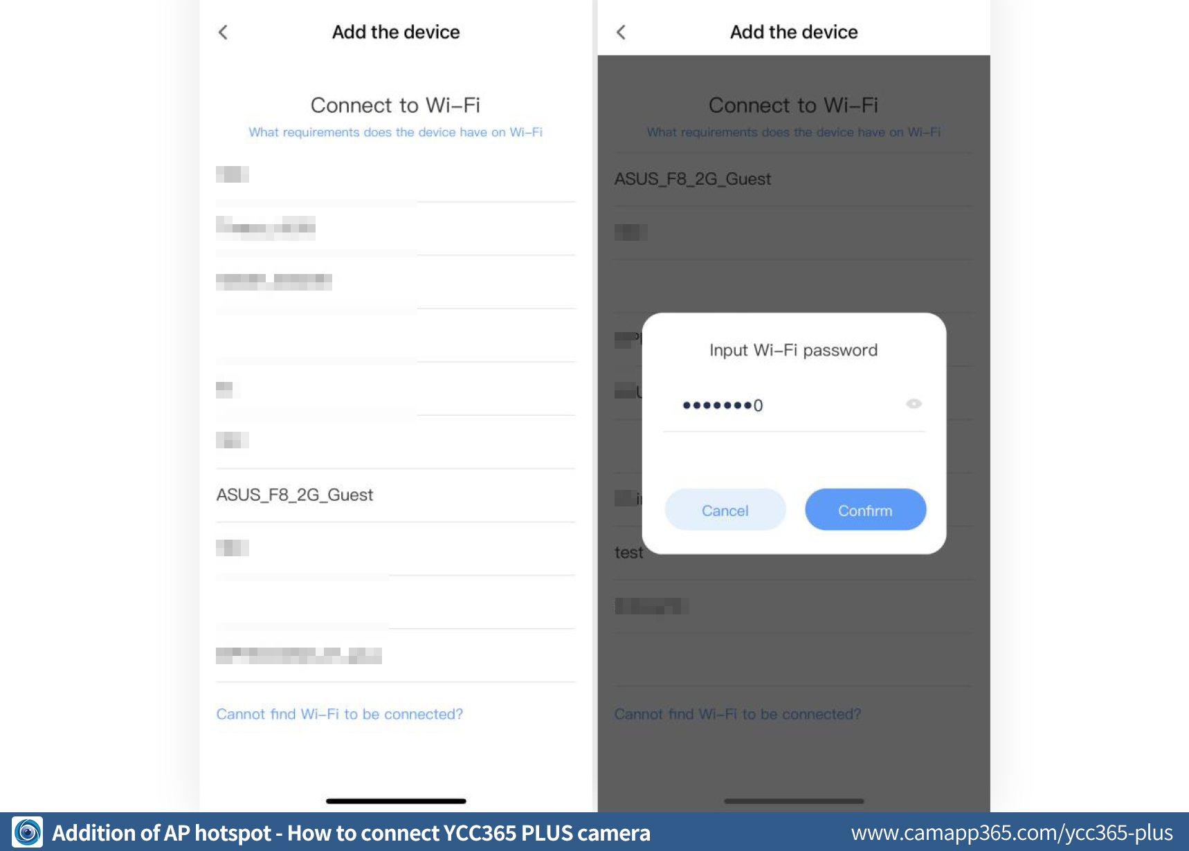 Addition of AP hotspot - How to connect YCC365 PLUS camera
