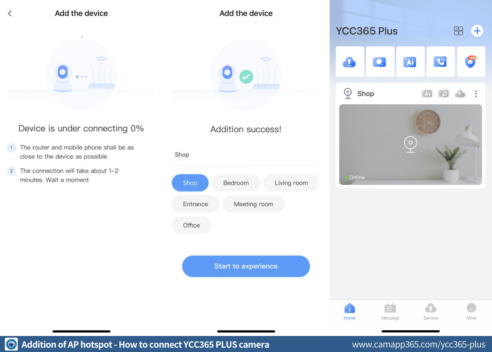 Addition of AP hotspot - How to connect YCC365 PLUS camera