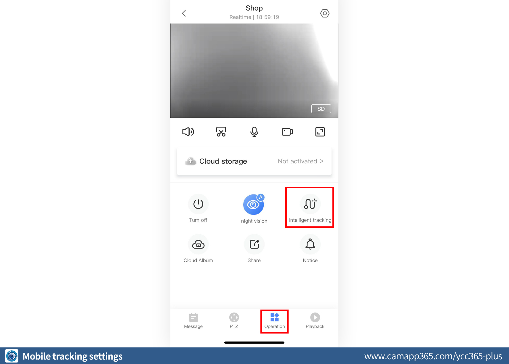 Mobile tracking settings