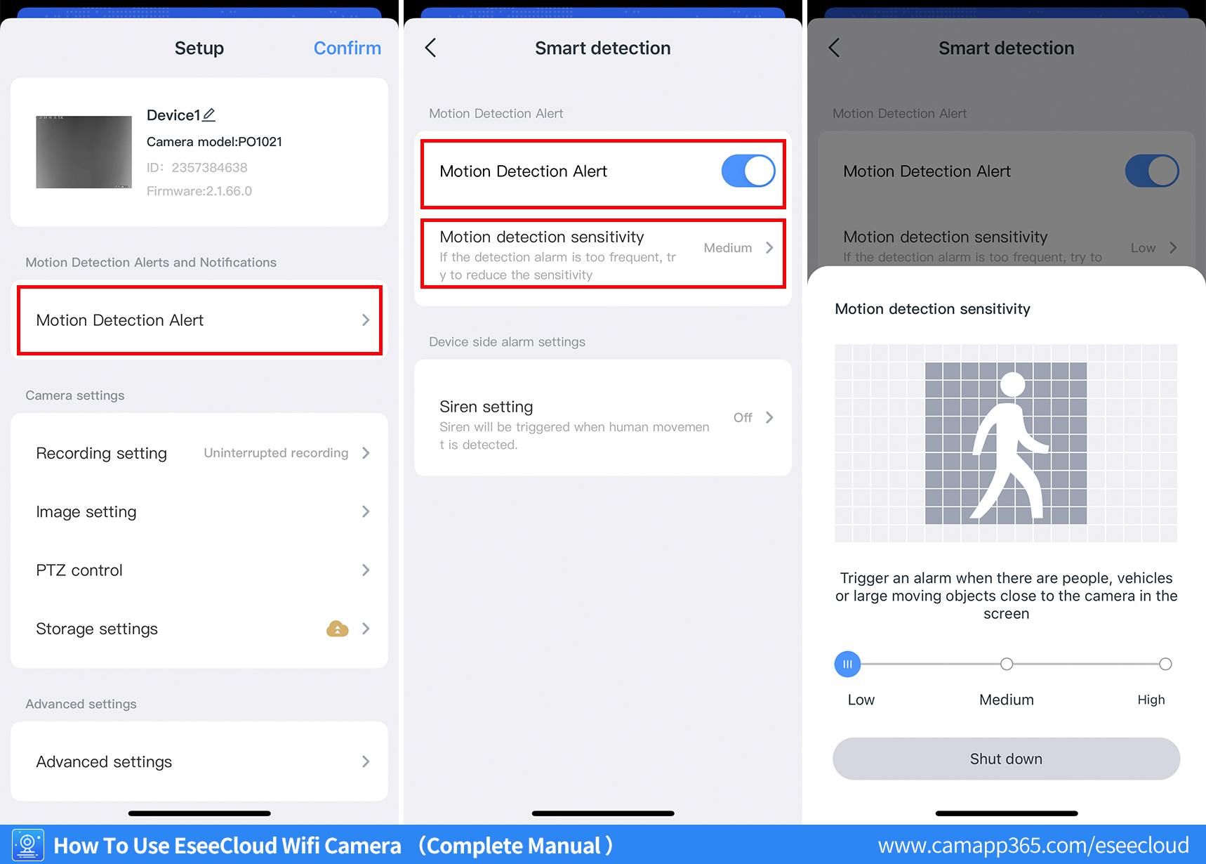 Motion Detection setting