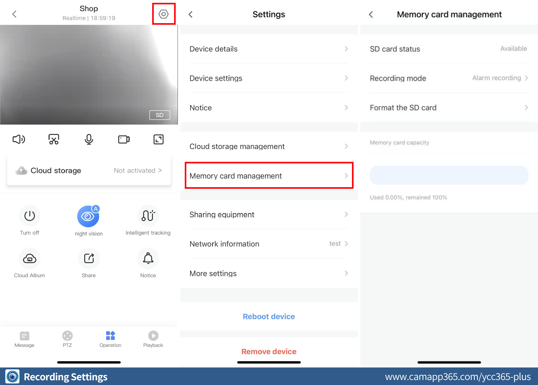 Recording Settings - Camera Function Setting