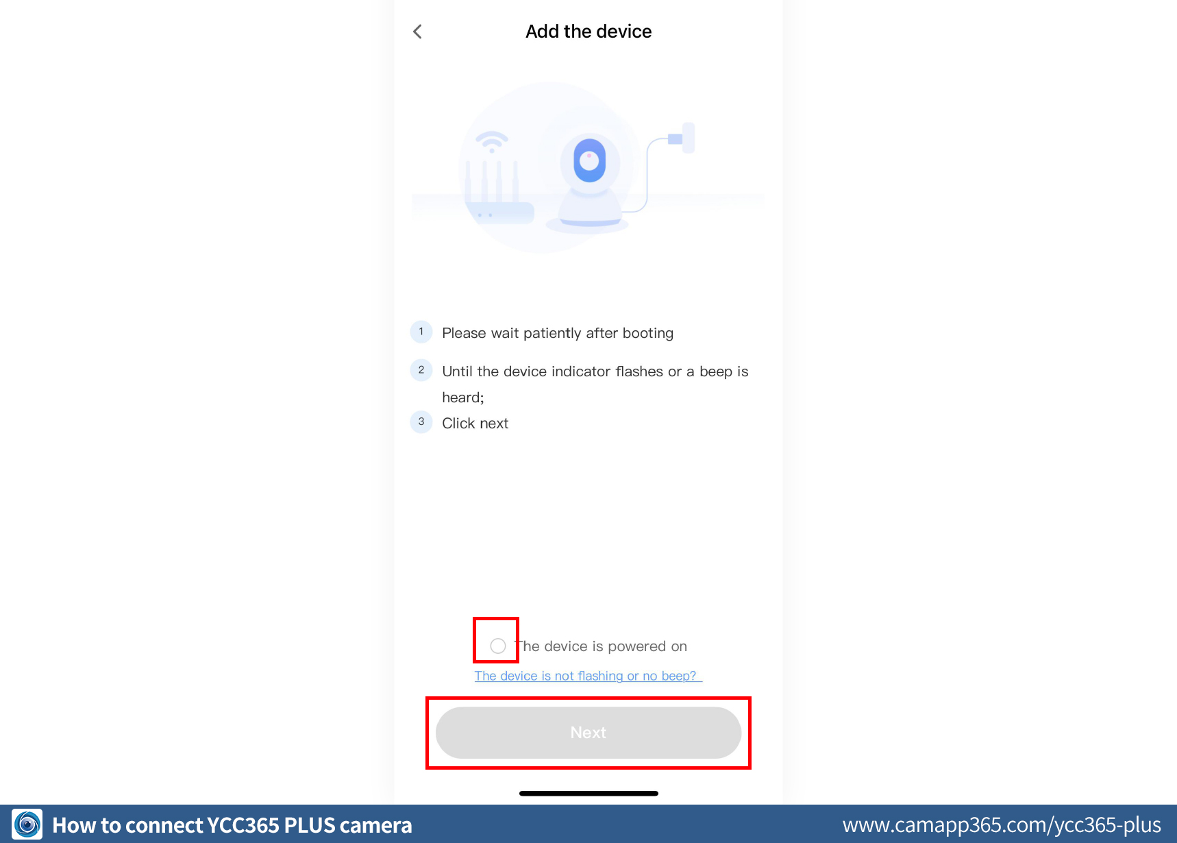 Scan code to add - How to connect YCC365 PLUS camera