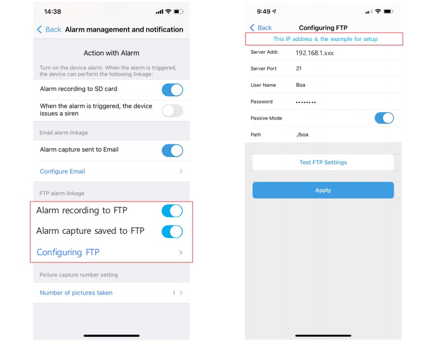 Upload Pictures and Videos to FTP Server