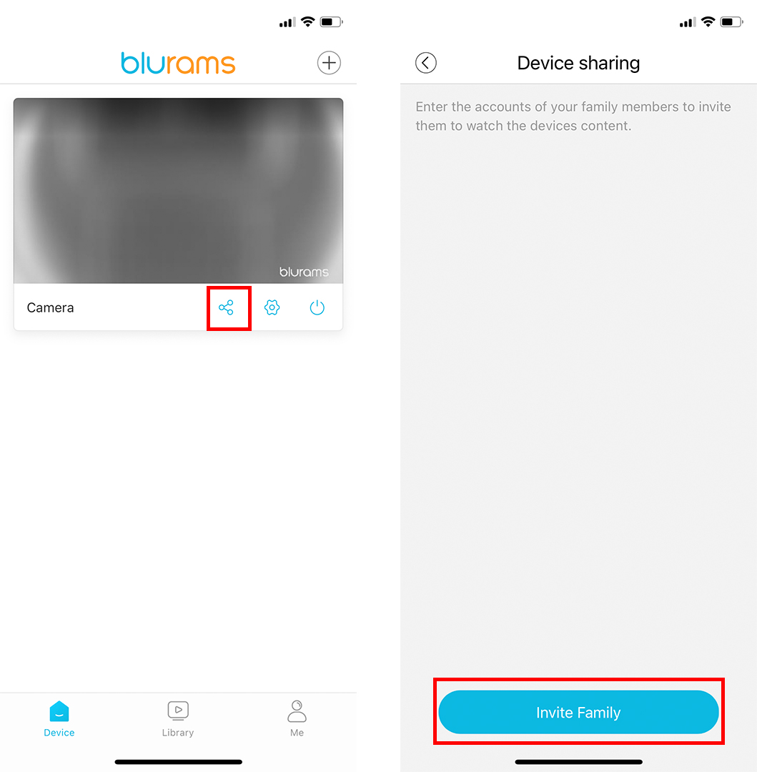 Share Blurams Camera