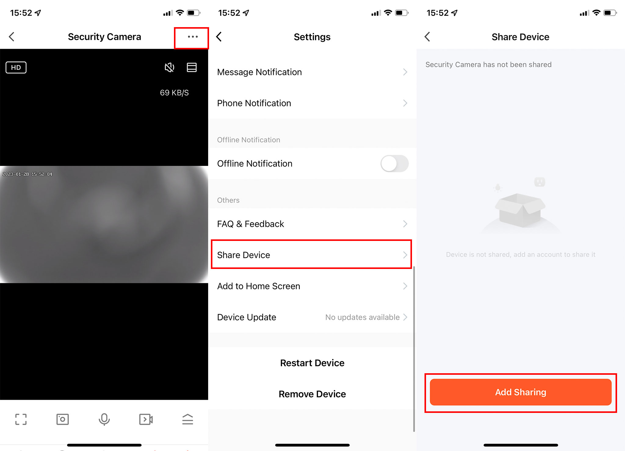 Share Camera - set up Smart Life or Tuya camera