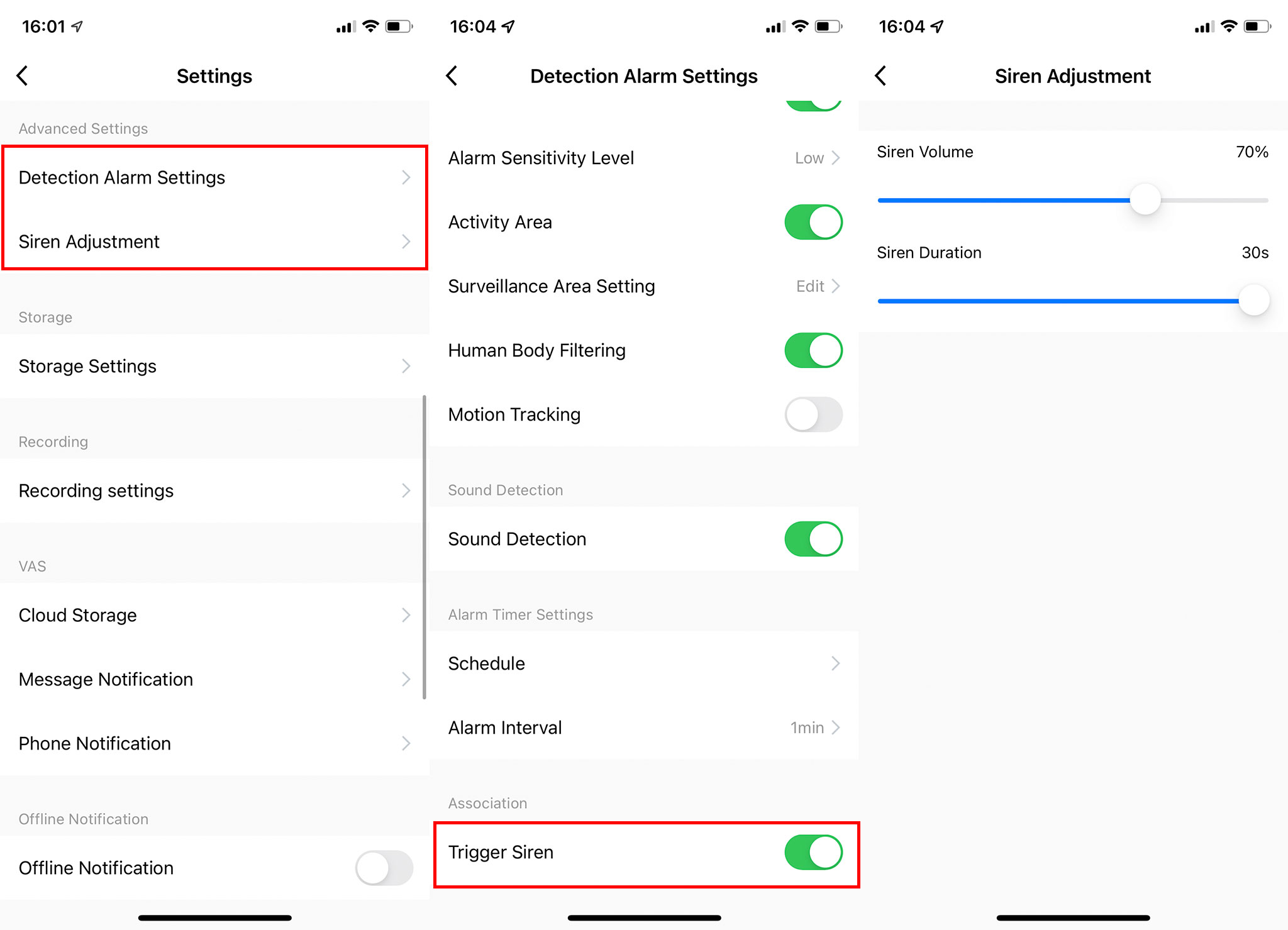 Siren Sound - set up Smart Life or Tuya camera