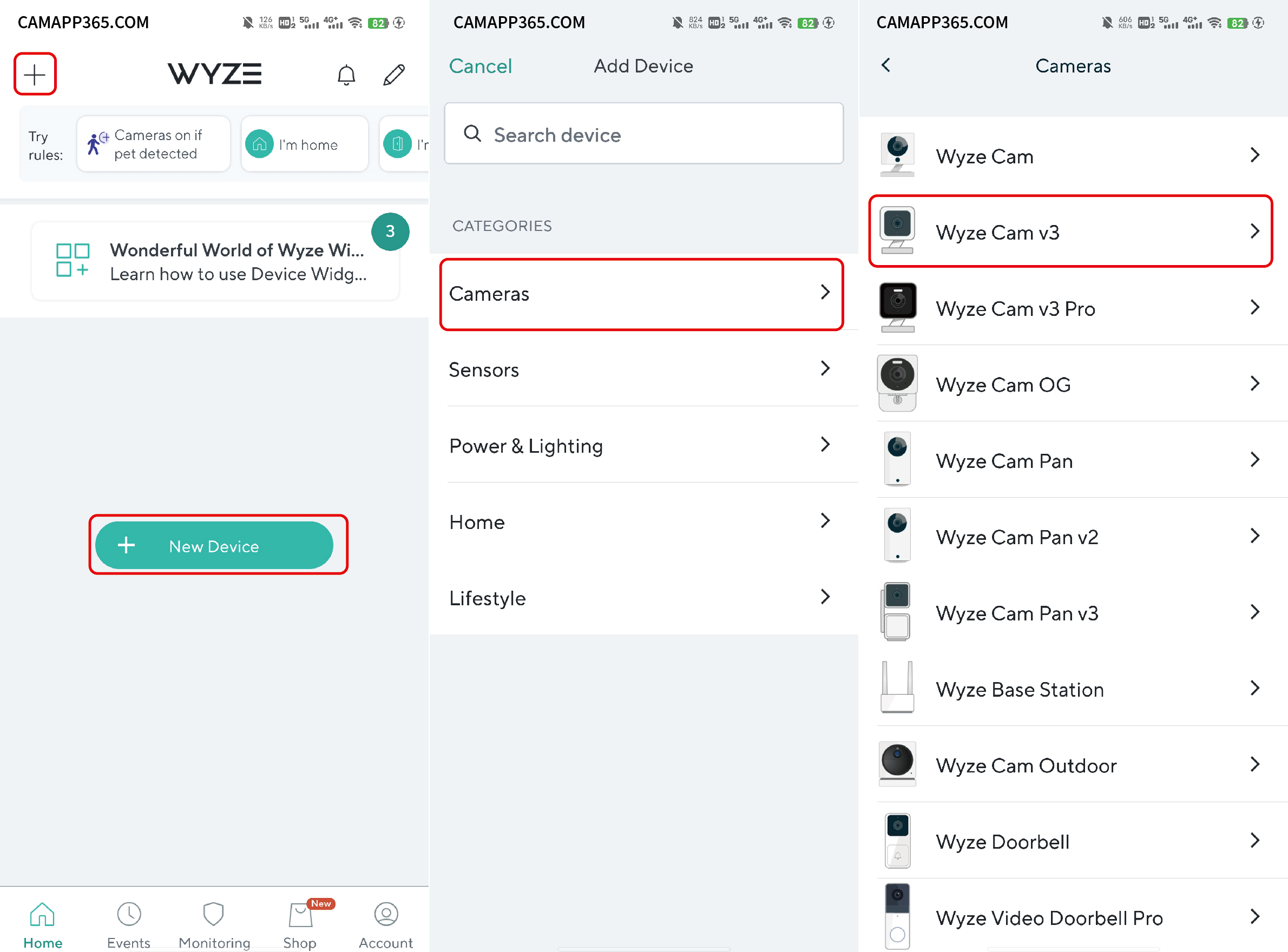 Connect Wyze Cam v3