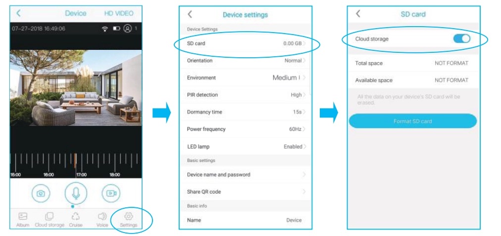 SD Card Setting