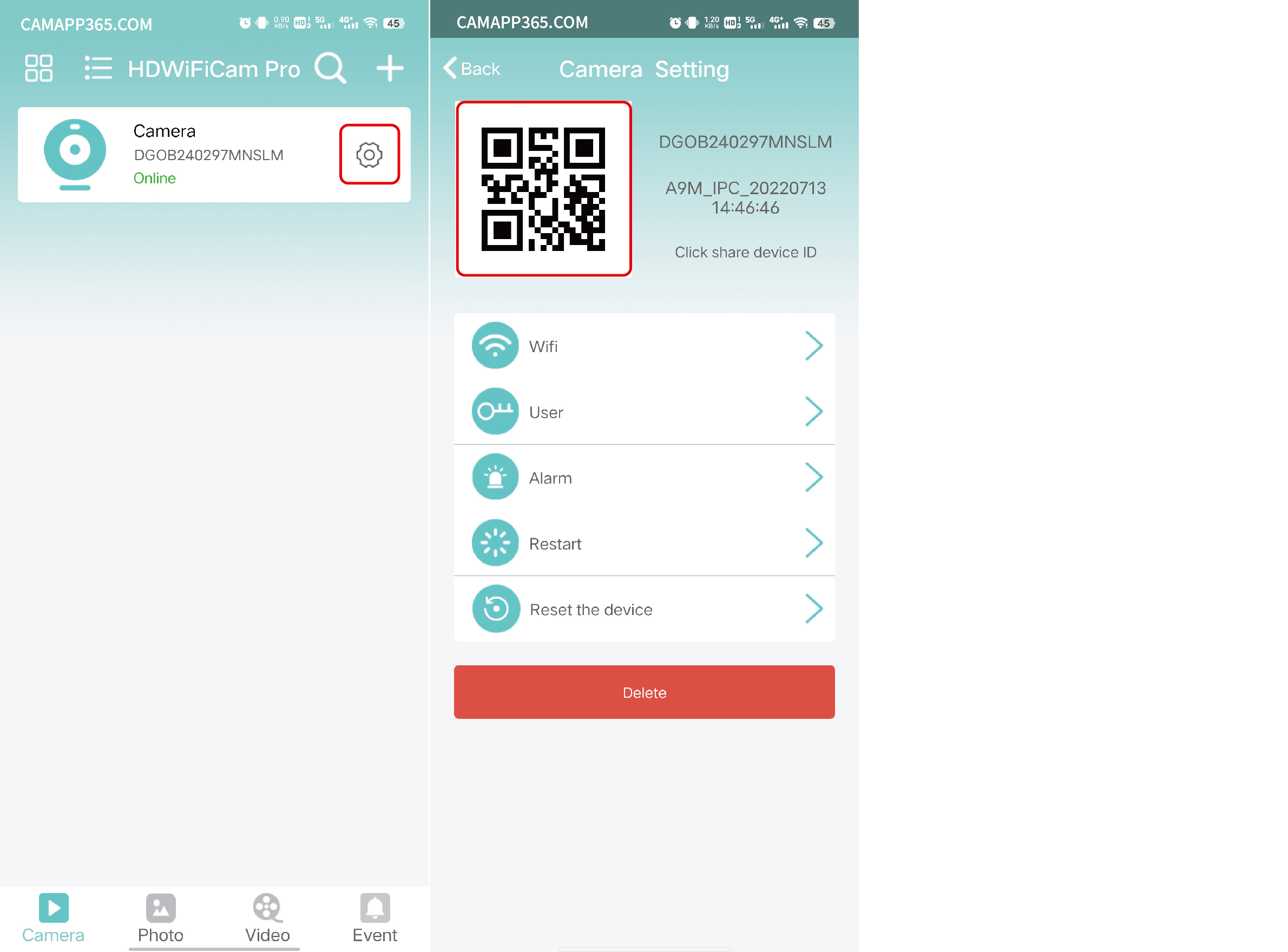 Share Camera - Remote mode