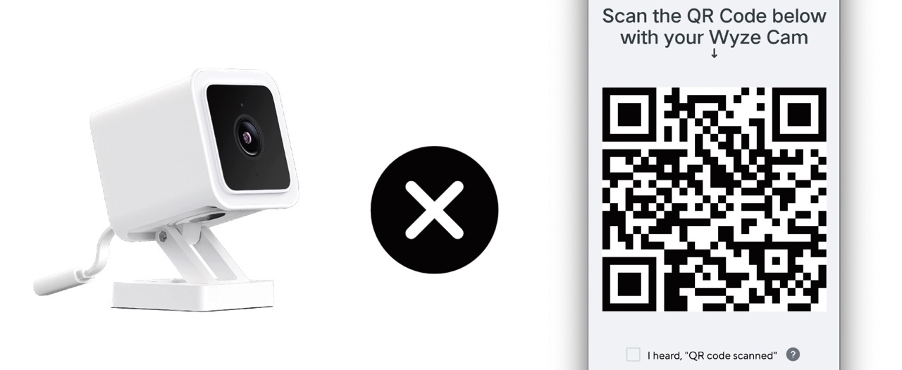Why Wyze Cam V3 won't scan QR codes?