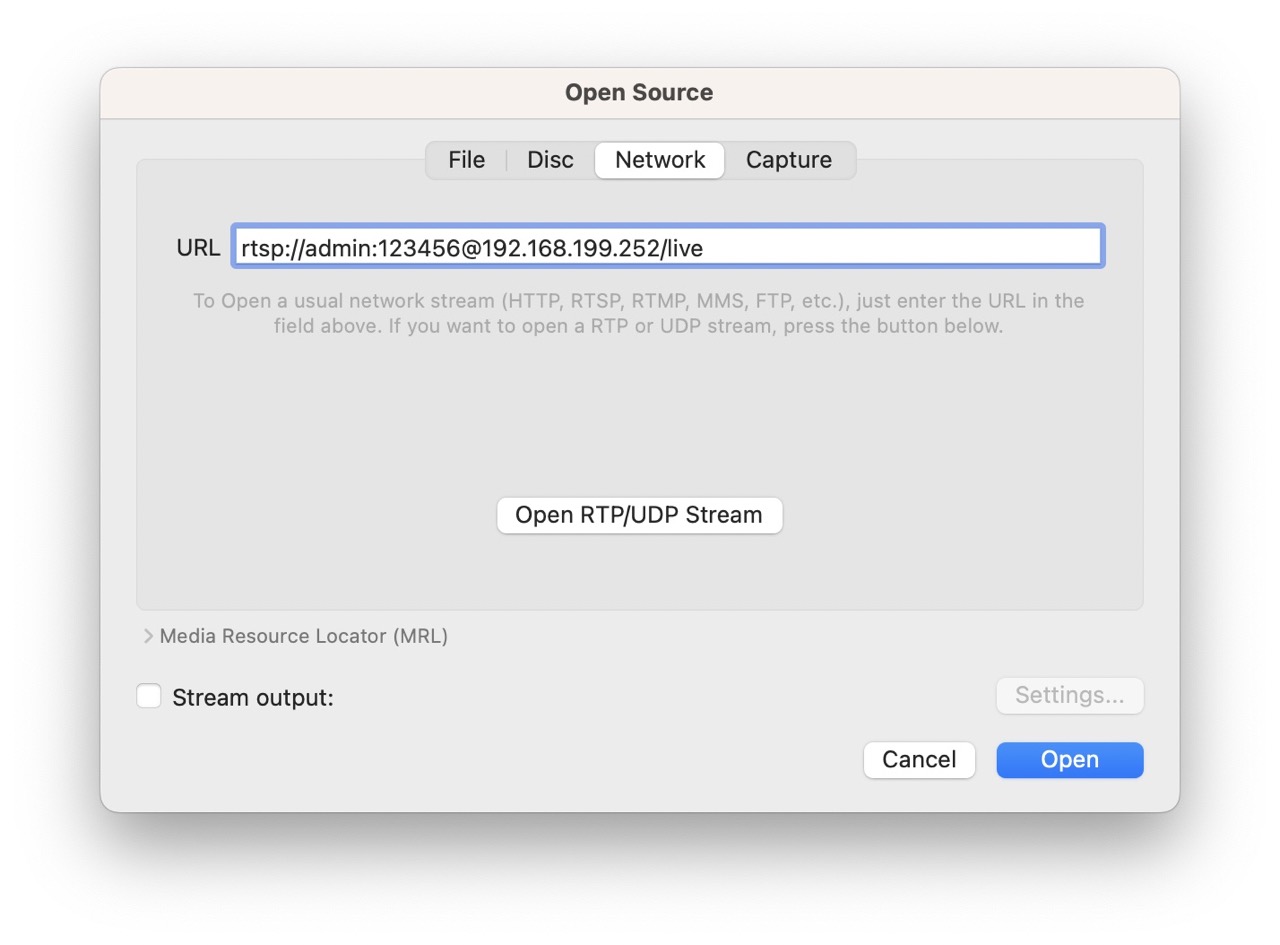 Connect to RTSP