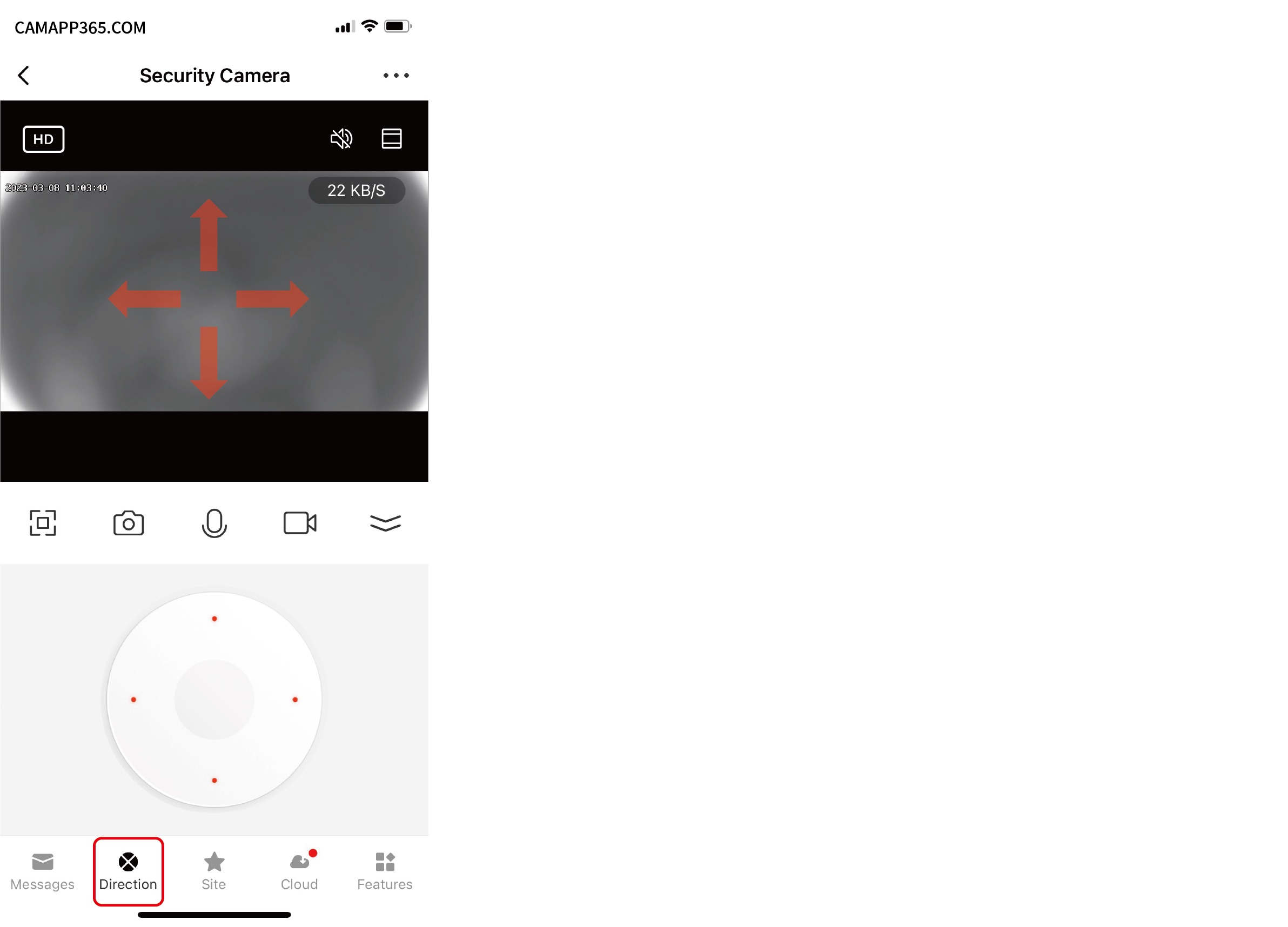 Controlling camera movement - LaView Camera Setup Manual