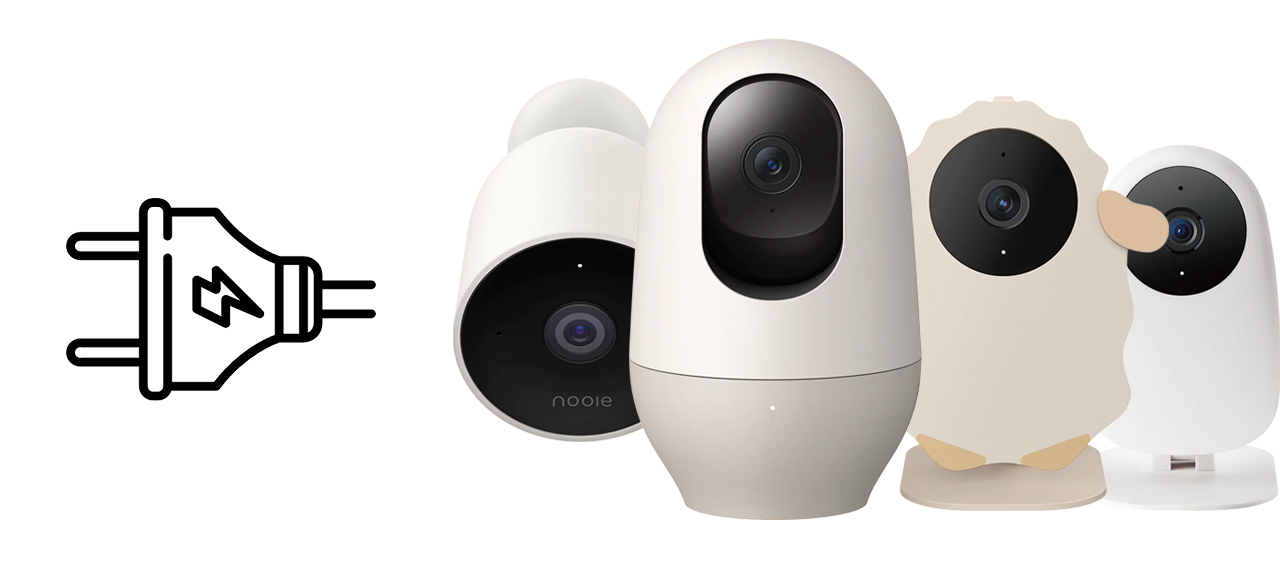 3. Make sure your Nooie camera is plugged in and within Wi-Fi range. Once the camera is powered on, wait about 15 seconds for the indicator light to flash red.