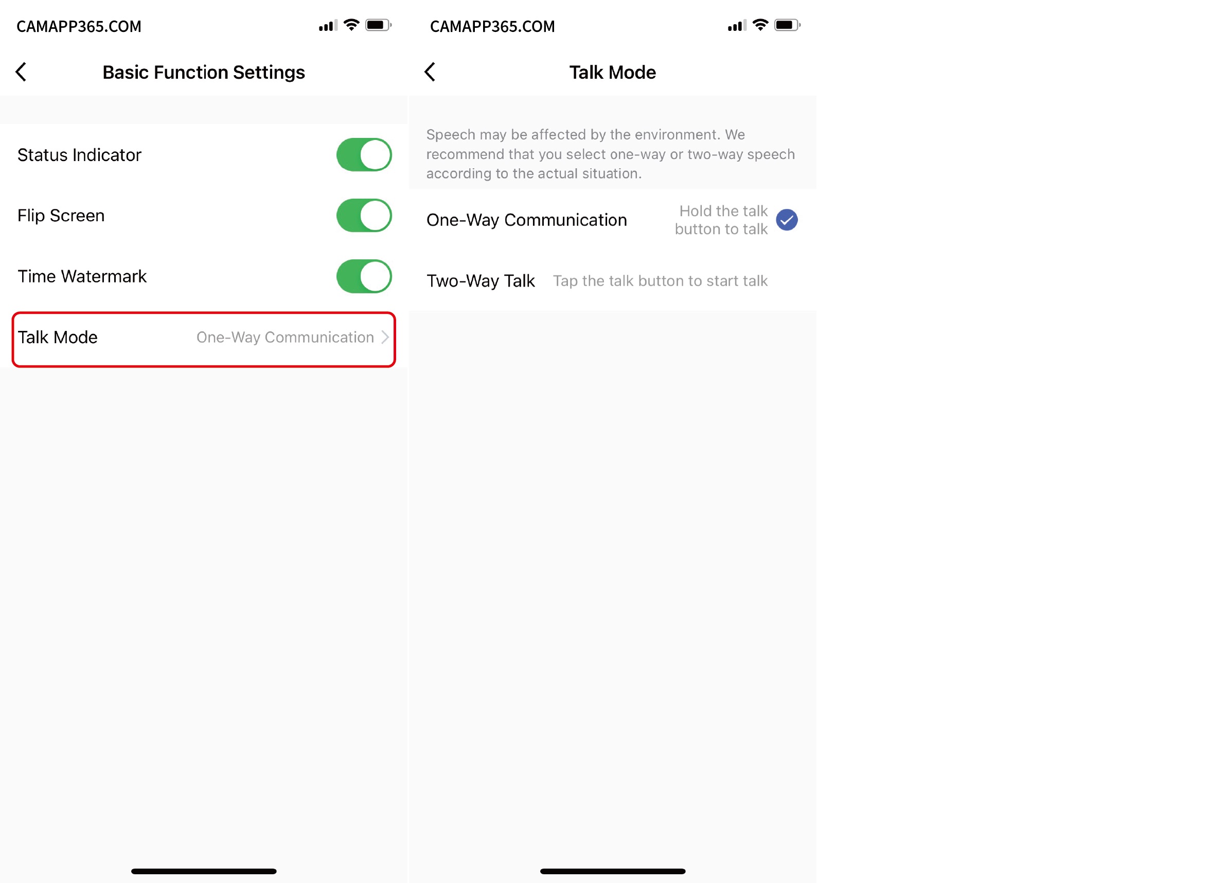Voice Intercom Settings - LaView Camera Setup Manual