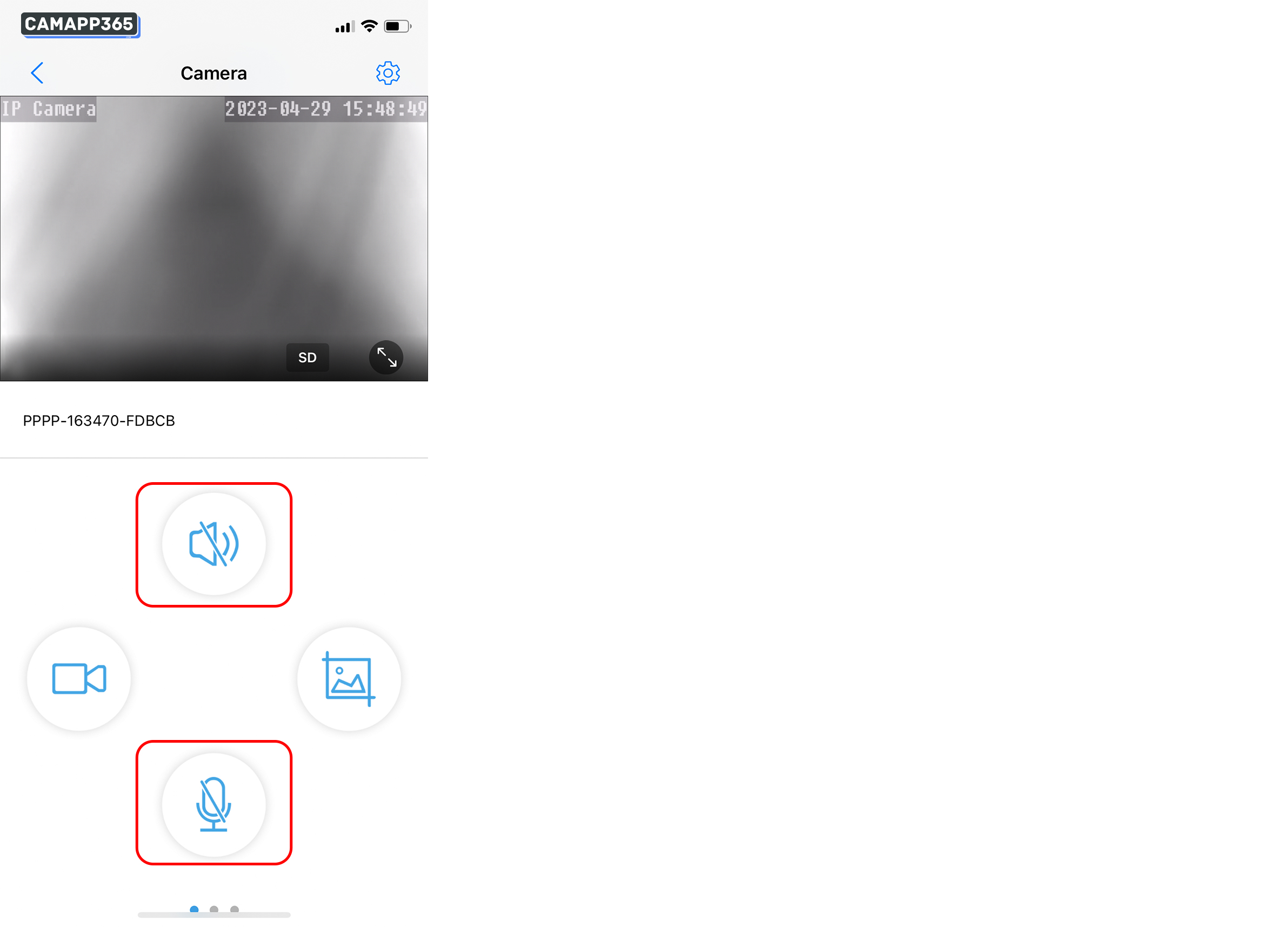 If you want to talk with camera, need go to live video page