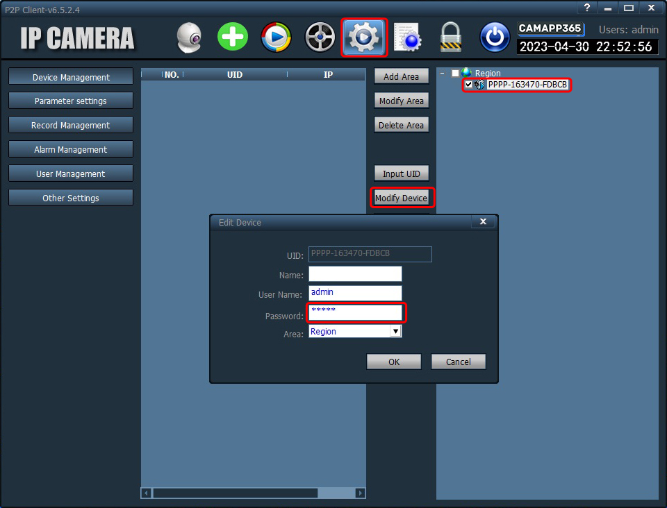 Connecting CamHi cameras