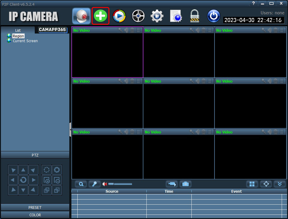 Connecting CamHi cameras
