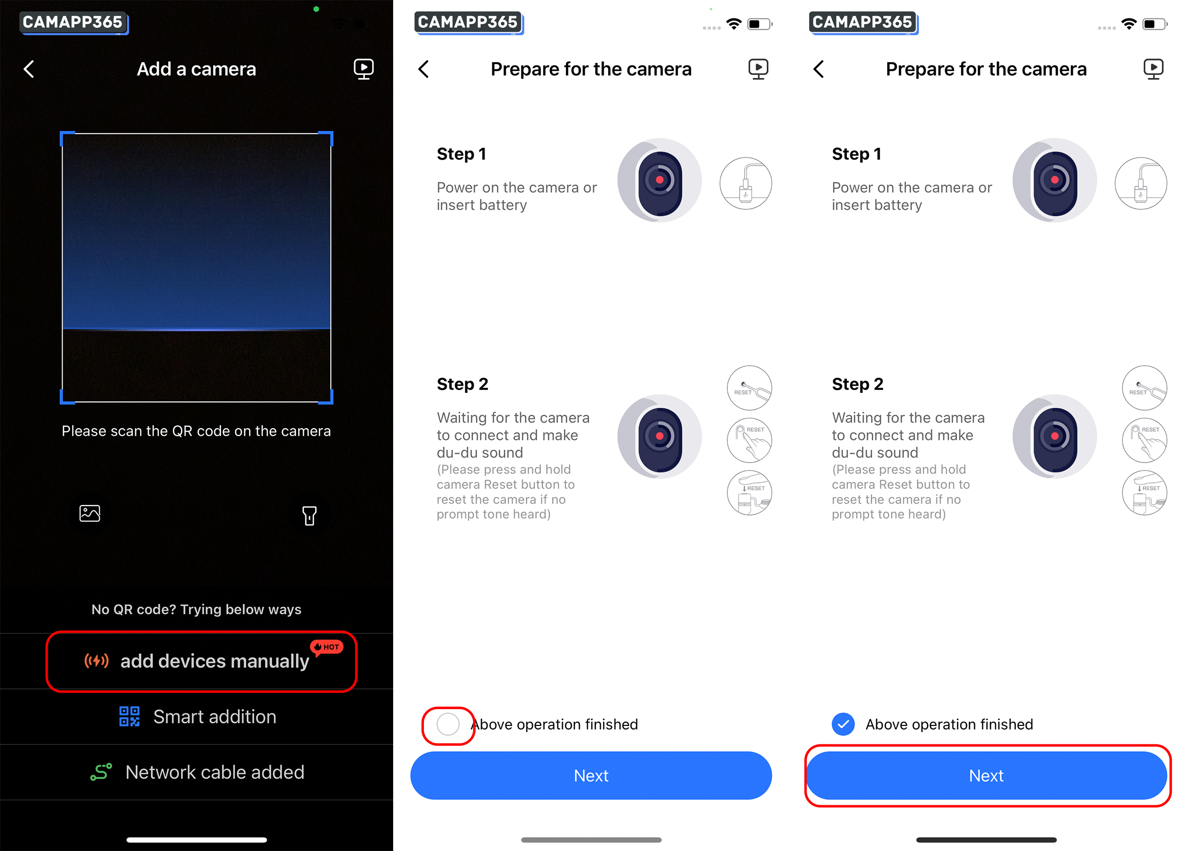 Add devices manually - Connect Yoosee CameraTo Wifi