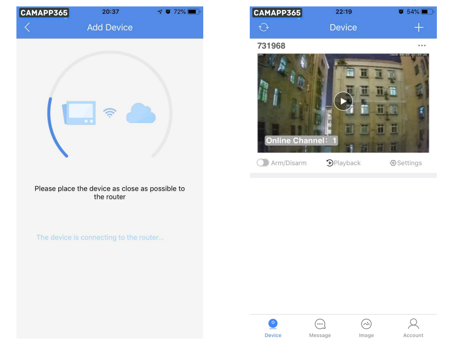 Method 1：add camera by scan QR Code
