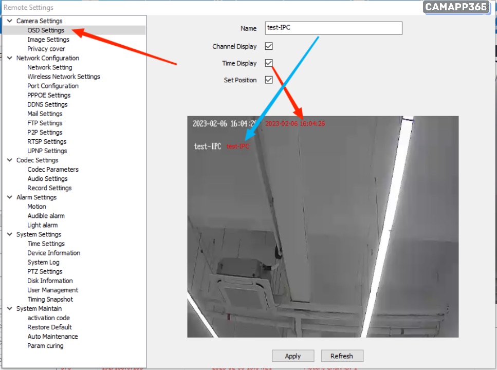 OSD settings