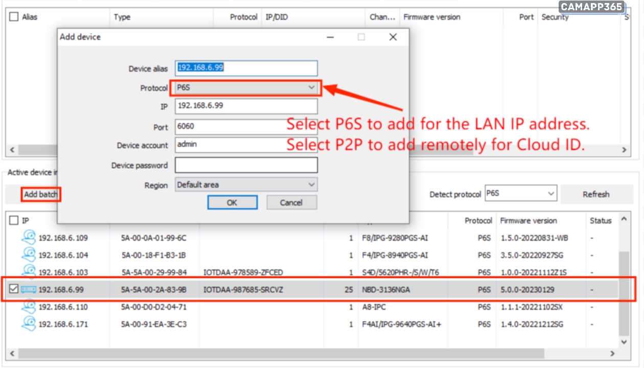 P6SLite Camera addition, removal, and upgrade