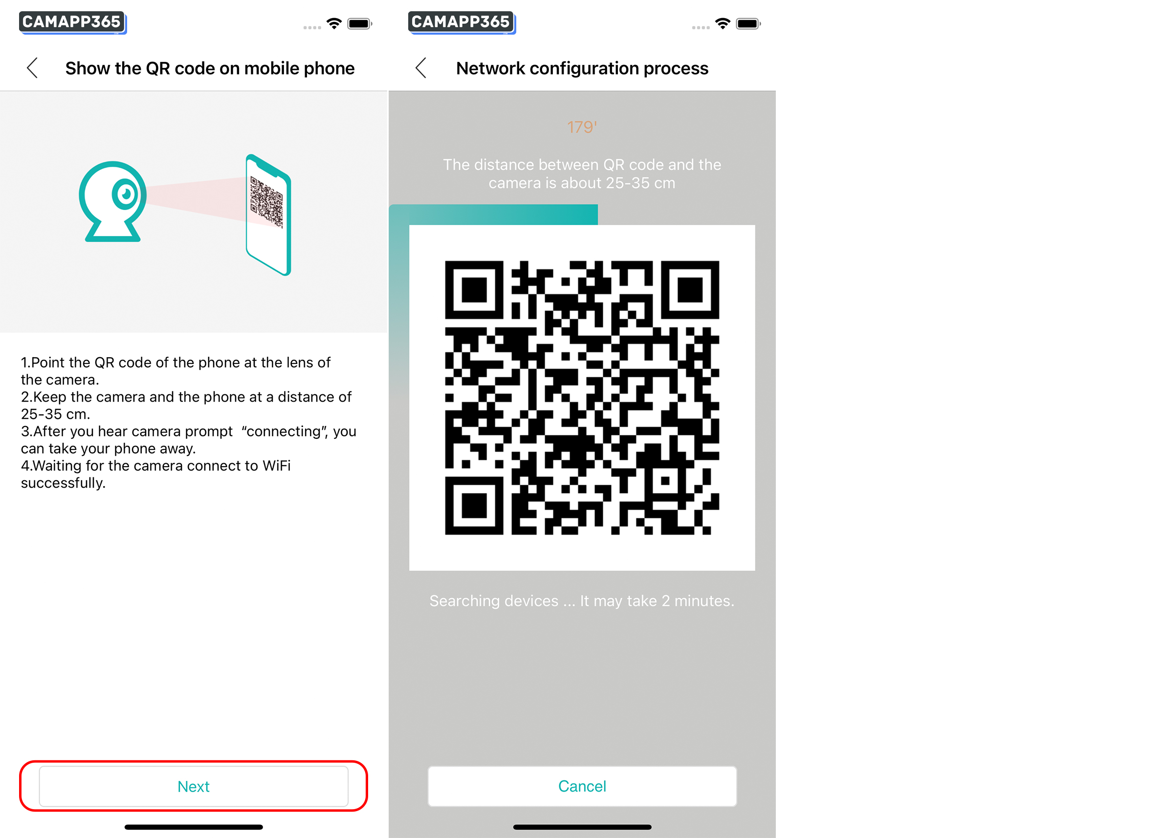 QR code mode - Connect iCSee CameraTo Wifi